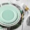 Smarty Had A Party Turquoise Vintage Round Plastic Dinnerware Value Set (120 Dinner Plates + 120 Salad Plates), 240PK 860TQVP-CASE - alternate 7