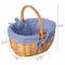Wickerwise Picnic Basket with Handle and Washable Plaid Liner - Ideal for Outdoor Adventures,  QI004718.S - alternate 5