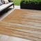 Homeroots 5' X 8' Brown Copper And Ivory Striped Washable Indoor Outdoor Area Rug 597278 - alternate 1