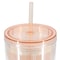 Mr. Coffee Modern Euphoria 4 Piece 23 Ounce Plastic Tumbler with Straw and Lid Set in Pink 136625.01 - alternate 4