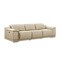 Homeroots 107" Beige Italian Leather Reclining Metal USB Sofa 720276 - alternate 7