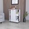 Homeroots White Rolling Bar Cart With Wine Storage 535111 - alternate 9