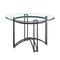 Homeroots 48" Clear And Black Glass And Iron Round Top Dining Table 569427 - alternate 9