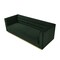 Homeroots 84" Hunter Green Velvet Sofa With Gold Legs 543969 - alternate 6