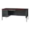 Hirsh Left-Hand Single Pedestal File Office Desk W/ Center Drawer, 30 in D X 29.5 in H, 66 in W X 20099 - alternate 5