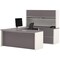 Bestar U Shaped Desk U-Shape Workstation, 92.6" D X 65.9" H, 71.1" W X Melamine, Slate/Sandstone 93863-59 - alternate 1