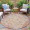 Homeroots 8' Pink And Ivory Round Patchwork Washable Indoor Outdoor Area Rug 631433 - alternate 5