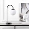 Jonathan Y Arco 18.25" Minimalist Mid-Century Arched Metal/Glass LED Table Lamp with Frosted Globe Shade, Black JYL6010A - alternate 6