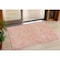 Homeroots 3' X 5' Salmon And Ivory Abstract Washable Indoor Outdoor Area Rug 599754 - alternate 1