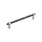 Amerock Mergence 7-9/16 inch 192mm Center-to-Center Matte Black/Polished Nickel Cabinet Pull BP36980FBPN - alternate 1