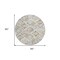 Homeroots 8' Ivory And Cream Round Geometric Washable Indoor Outdoor Area Rug 609138 - alternate 6