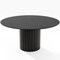 Homeroots 60" Black Solid Wood Pedestal Base Round Top Dining Table 721036 - alternate 1