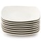 Gibson Home Zen Buffetware 8 Piece 7in Stoneware Dessert Plate Set in White 141544.01 - alternate 5