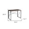 Homeroots 39" Brown and Black Wood and Metal H-Shape Computer Desk 568043 - alternate 4