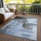 Homeroots 5' X 8' Blue Gray And Dark Brown Abstract Washable Indoor Outdoor Area Rug 602952 - alternate 6