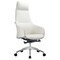Leisuremod Celeste High-Back Office Chair in Upholstered Leather and Iron Frame with Swivel and Tilt, White COT20WL - alternate 1
