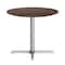 Flash Furniture 36" Round Outdoor Tabletop, Dark Brown, Seamless Surface Technology, 30"x30" Silver Cast IronxBase ST-RD36-WBR-T3030S-GG - alternate 5