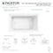 Kingston Brass 60" Acrylic Rectangular 2-Wall Corner Alcove Tub, Left Hand Drain, Glossy White VTAP6036L22TS - alternate 3