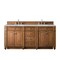 James Martin Vanities Bristol 72'' D Vanity, Saddle Brown w/ Victorian Sil Silestone Top w/FreePower Wireless Charger 157-V72-SBR-FVSL - alternate 1