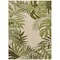 Homeroots 4' X 6' Ivory And Green Palm Leaf Indoor Outdoor Area Rug 548156 - alternate 1