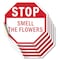 Signmission Stop Smell the Flowers, 4 inch X 4 inch, Vinyl Decal, 5PK OC-D-5PACK-4-65 - alternate 1