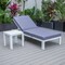 Leisuremod Chelsea Modern Outdoor White Chaise Lounge Chair With Side Table & Blue Cushions CLTW-77BU - alternate 8