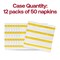 Smarty Had A Party White with Gold Stripes Paper BeverageCocktail Napkins 600 Napkins, 600PK 3295-CASE - alternate 9