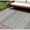 Homeroots 8' X 10' White And Black Chevron Washable Indoor Outdoor Area Rug 612301 - alternate 1