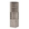 Homeroots 71in Light Gray Wood Corner Bar Cabinet With Two Doors 535086 - alternate 1