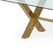 Homeroots 87" Clear And Gold Glass And Stainless Steel Sled Base Dining Table 487359 - alternate 6