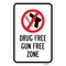 Signmission Drug Free Gun Free Zone, Heavy-Gauge Aluminum Rust Proof Parking Sign, 18" x 24", A-1824-25239 A-1824-25239 - alternate 2