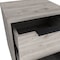 Homeroots 19" Gray Wood Two Drawer Nightstand 543650 - alternate 5