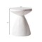 Leisuremod Dune 17 in Round Fiberstone Side Table, Pedestal Base, Weatherproof, Fully Assembled DST17MW - alternate 8