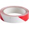 Brady Marking Tape Roll - High Performance  Vinyl, Diagonal Stripes, Red on White, 3in x 18 yd, 18PK 55294 - alternate 1