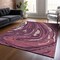 Homeroots 3' X 5' Burgundy Brick Red And Ivory Abstract Washable Indoor Outdoor Area Rug 601260 - alternate 7