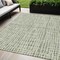 Homeroots 3' X 5' Green And Ivory Striped Washable Indoor Outdoor Area Rug 583420 - alternate 6