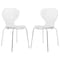 Leisuremod Modern Oyster Transparent Side Chair, Clear, 2PK OC17CL2 - alternate 1