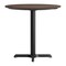 Flash Furniture 31.25" Round Tabletop, Seamless Surface Technology, Dark Brown with 22x22 Black Table Height X-Base ST-RD31-WBR-T2222-GG - alternate 8