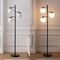 Jonathan Y Ellie 66" 3-Light Mid-Century Modern Metal LED Floor Lamp w/ Triple Frosted Globe Shades, Black/White JYL3087B - alternate 8