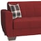 Homeroots 84" Burgundy Chenille Sleeper Sofa And Toss Pillows With Brown Legs 607117 - alternate 6