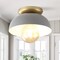 Jonathan Y Paulina 8.5" 1-Light Classic Industrial Iron LED Flush Mount, Gray/Gold Painting JYL1327C - alternate 7