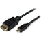 Startech.Com 6ft Micro HDMI to HDMI Cable/Adapter 4K HDMIADMM6 - alternate 1