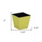 Homeroots 5in Yellow Recycled Plastic Indoor Outdoor Square Pot Planter 488263 - alternate 4