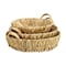 Homeroots Set of Three Natural Water Hyacinth Round Basket Trays 571501 - alternate 5