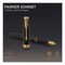 Parker Sonnet Fountain Pen with Gift Box, Medium Fountain Nib, Black Ink, Black/Gold Barrel 1931495 - alternate 4