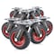 Powertec 8'' Caster Wheels, Heavy Duty Swivel Plate Casters with Rubber Knobby Tread, 8PK 17051-P8N - alternate 1