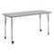 Flash Furniture Commercial Adjustable Height Rectangular Activity Table - Locking Casters-Gray XU-A2460-REC-GRY-T-A-CAS-GG - alternate 1