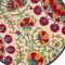 Homeroots 8' Navy Blue Beige Green Blue And Red Round Floral Indoor Outdoor Area Rug 546786 - alternate 6