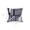 Homeroots 22" Navy and White Geometric Cotton Throw Pillow 534313 - alternate 7