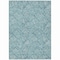 Homeroots 10' X 14' Teal Blue And Ivory Floral Washable Indoor Outdoor Area Rug 594670 - alternate 8